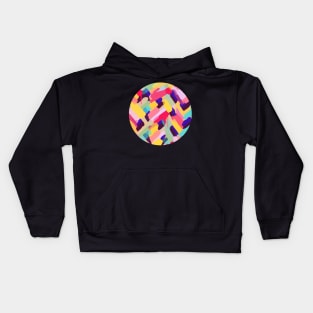 Modern abstract geometric texture digital image Kids Hoodie